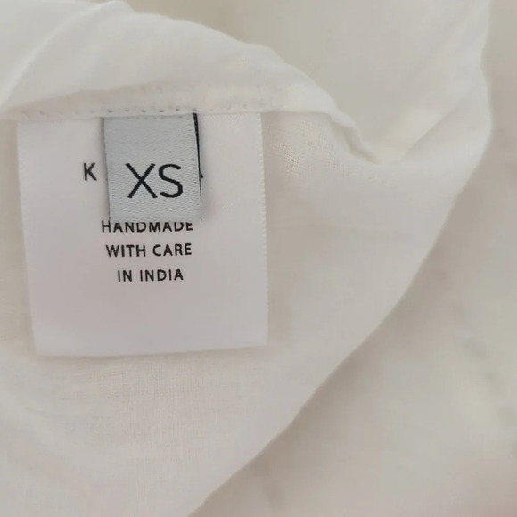 Kalita Ushi Maxi Dress Silk Lattice Plunge necklace flowy White size xs - Picture 4 of 14